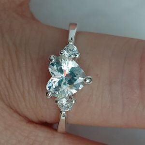 925 SS WHITE SAPPHIRE RING